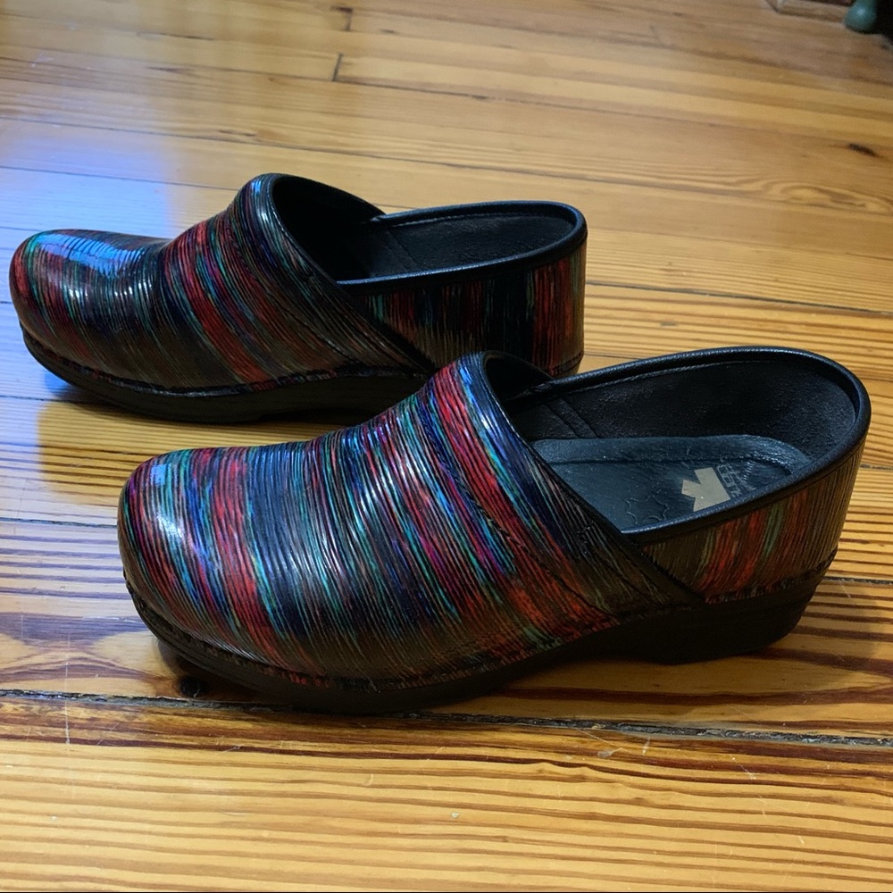 Dansko Xp Clogs Multicolored Stripe - image 1